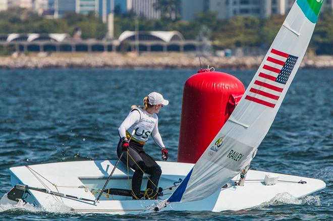 Paige Railey, Laser Radial, competing in the Rio 2016 medal race. © Daniel Forster http://www.DanielForster.com